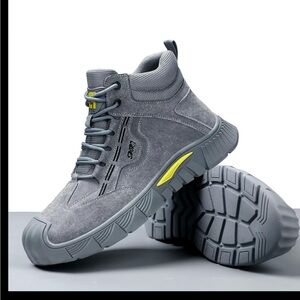 Stylish Gray High-Top Sneakers